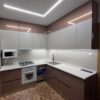 Кухонный гарнитур под потолок в пластике ПВХ