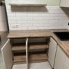Кухонный гарнитур угловой латте крем/дуб вотан