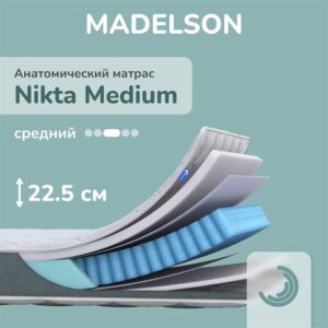 Матрас средней жесткости Madelson Nikta Medium